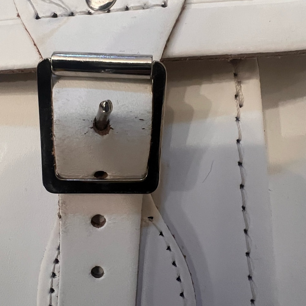 Cambridge Satchel Company White Leather Crossbody Satchel - Picture 6 of 14
